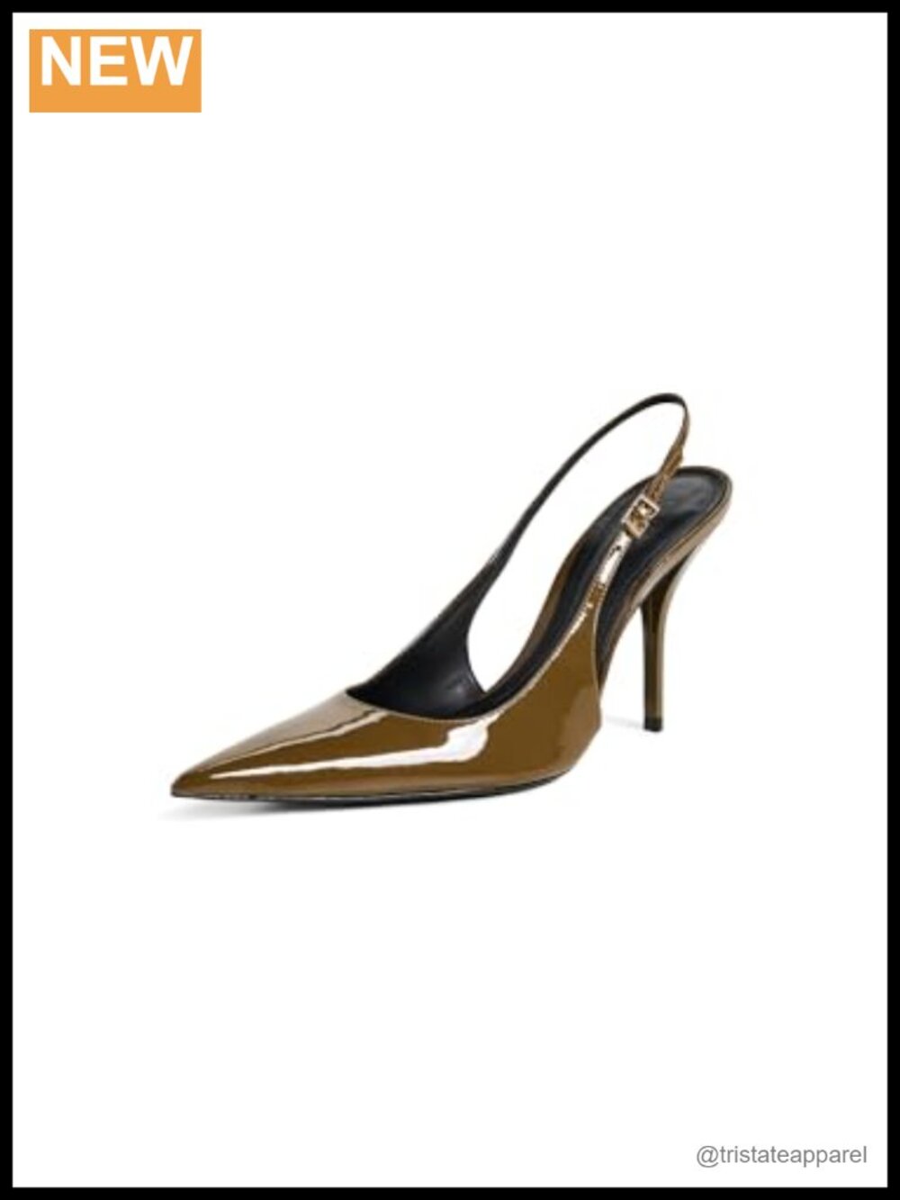 Schutz Liora Mid Patent Leather Slingback Pumps Heels Formal